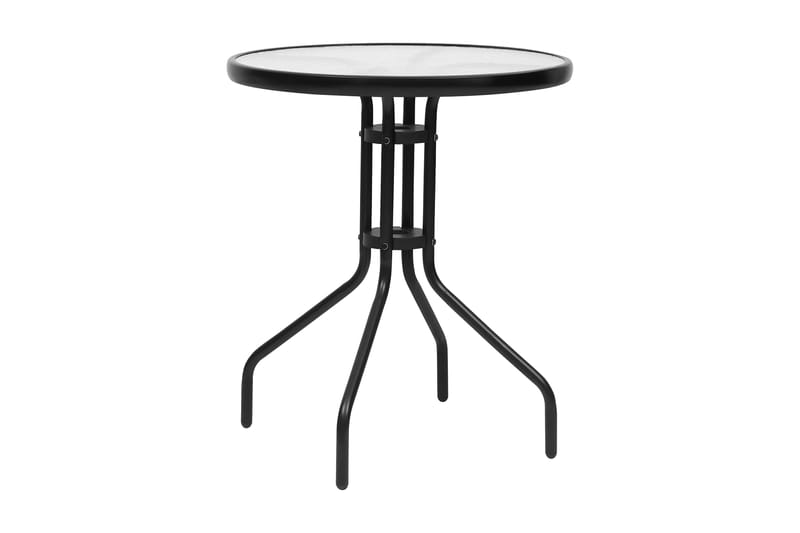 Trädgårdsbord svart Ã˜60x70 cm stål - Svart - Matbord utomhus