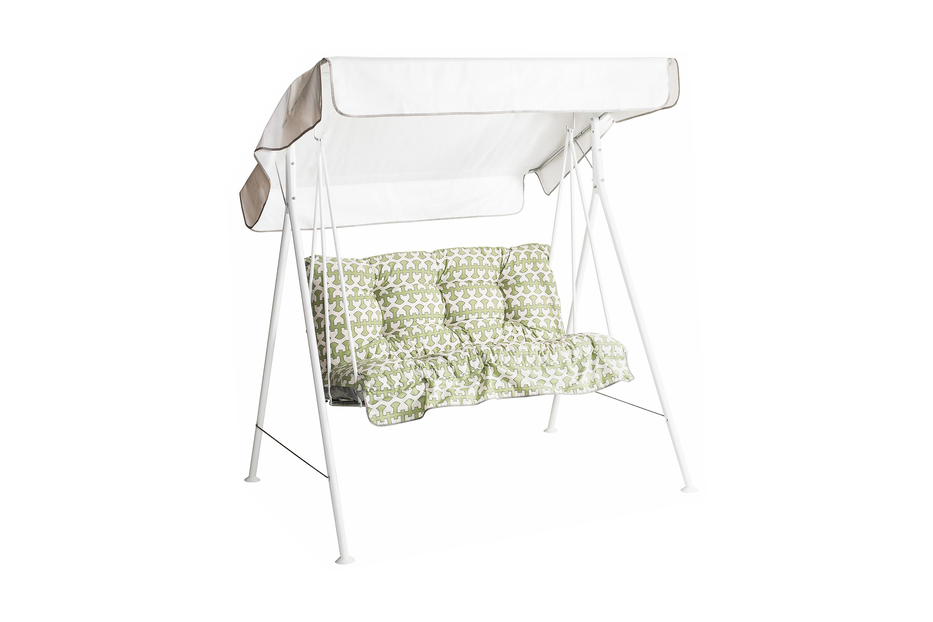 Varax Duetto 45B 2-sits Hammock Vit/Beige/Grön - Vit,Grön,Beige