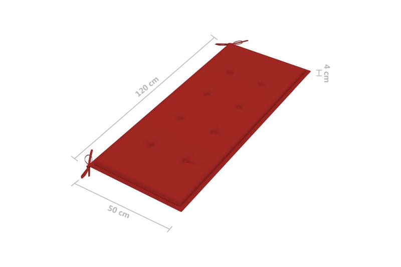 Trädgårdsbänk 2-sits med dyna 120 cm eukalyptusträ grå - Grå - Trädgårdsbänk & utebänk