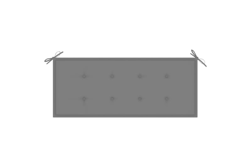 Trädgårdsbänk 2-sits med dyna 120 cm eukalyptusträ grå - Grå - Trädgårdsbänk & utebänk
