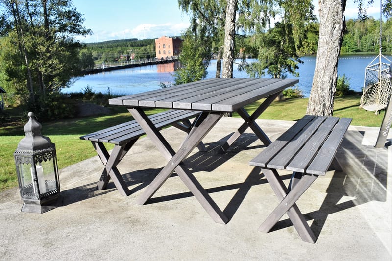 Matgrupp Utomhus Scottsdale 150 cm + 4 Kungshamn Stol Shabby Chic - KWA - Utemöbler - Utesoffa - Trädgårdsbänk & utebänk