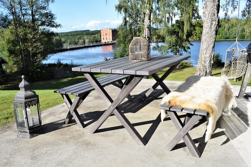 Matgrupp Utomhus Scottsdale 150 cm + 4 Kungshamn Stol Shabby Chic - KWA - Utemöbler - Utesoffa - Trädgårdsbänk & utebänk