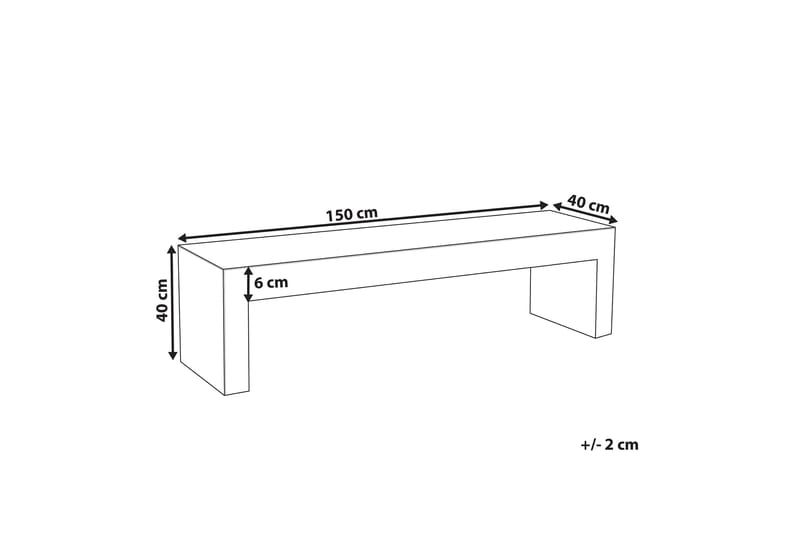 Talsano Trädgårdsbänk 150 cm - Grå - Utemöbler - Utesoffa - Trädgårdsbänk & utebänk