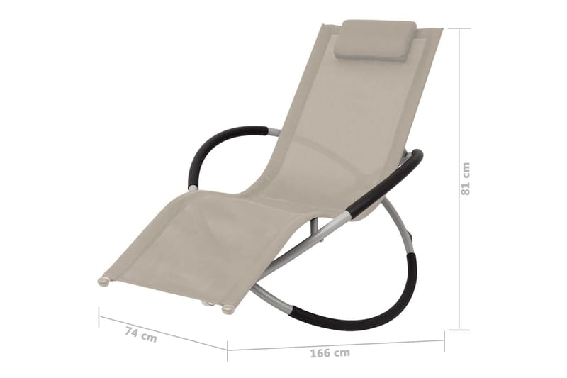 Geometrisk solsäng stål gräddvit - Vit - Solsäng & Solvagnar