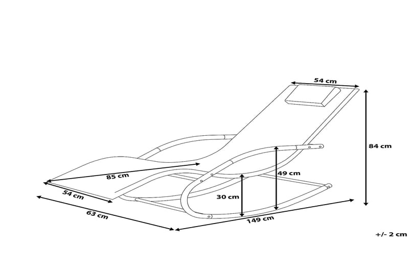 Carano Solstol 149 cm - Blå - Utemöbler - Utestol & trädgårdsstol - Solstolar