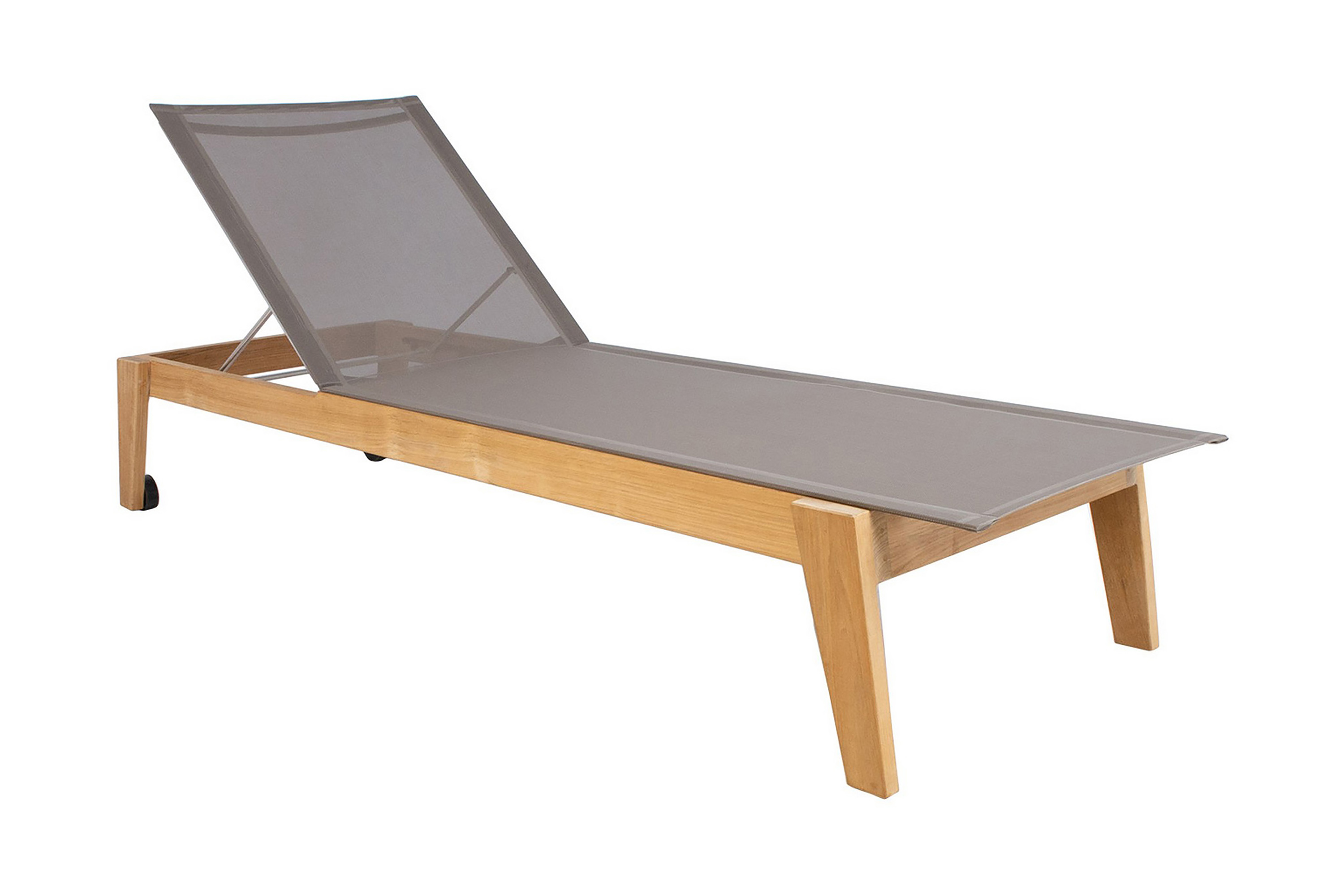 Bali Däckstol 210x73xH33 cm Teak - Utefåtölj & loungefåtölj Vit,Natur Trä