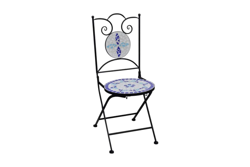 Mosaikbord 3 st keramik blå och vit - Blå - Balkonggrupp & balkongset - Cafeset
