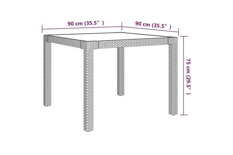 Matgrupp för trädgården med dynor 3 delar konstrotting beige - Beige - Utemöbler - Utegrupp - Matgrupp utomhus