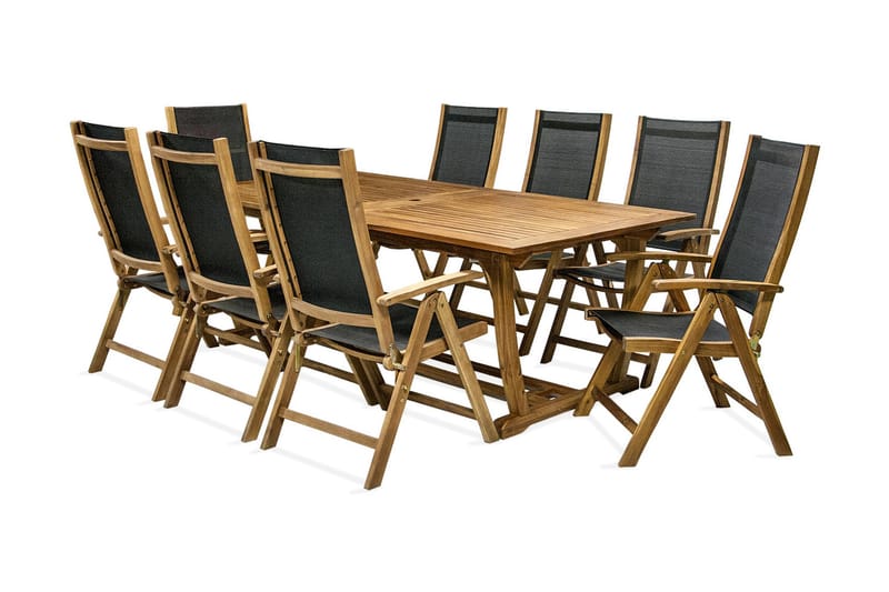 Möbelset FRAMTID bord och 8 stolar - Utemöbler barn - Matgrupp utomhus