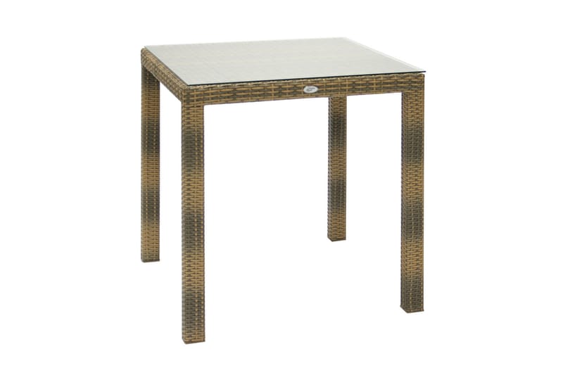 Möbelset WICKER bord och 2 stolar 73x73xH71cm - Matgrupp utomhus
