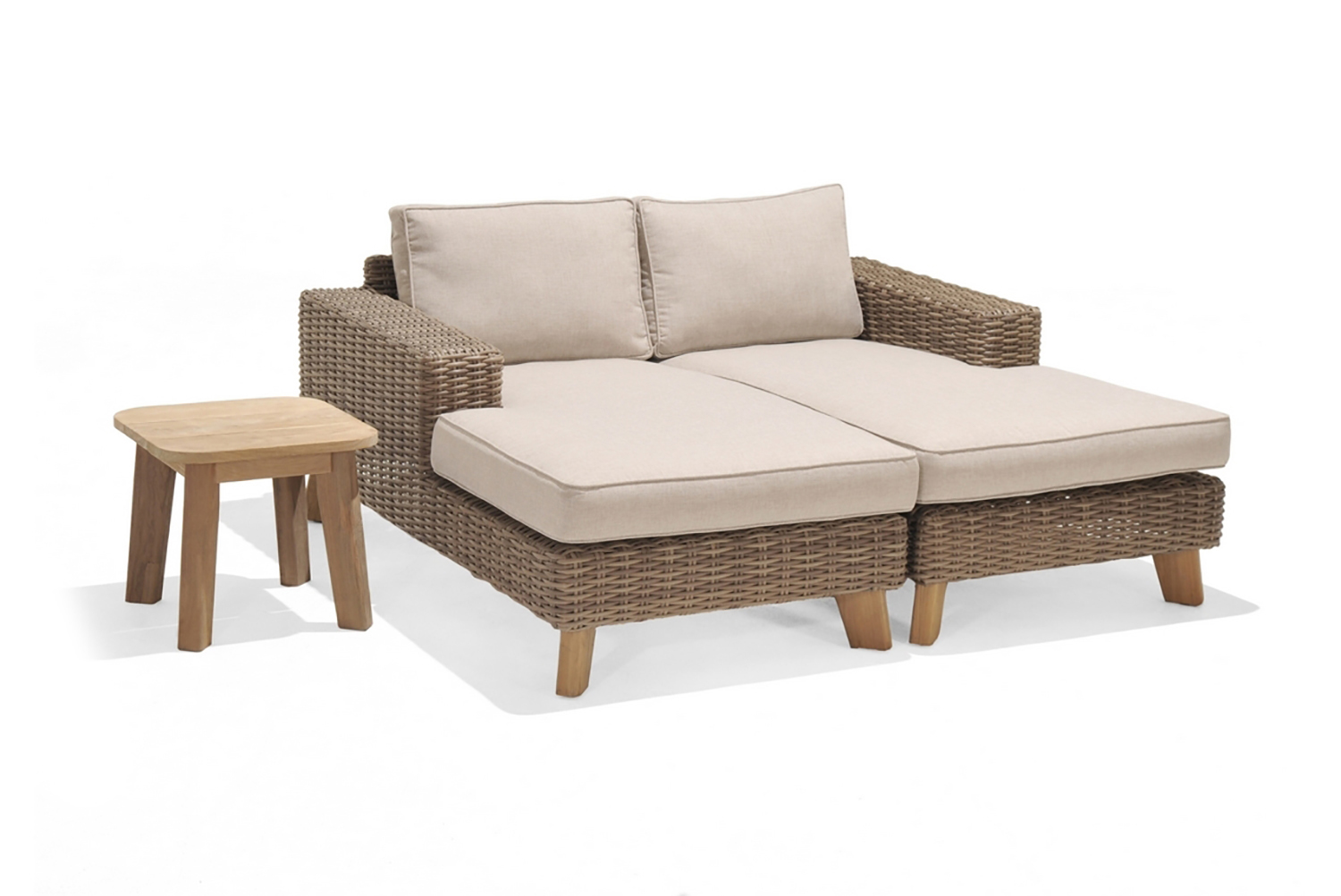 REA/Black Friday Bahamas Loungegrupp 2-4-sits - Beige & Loungeset Brun