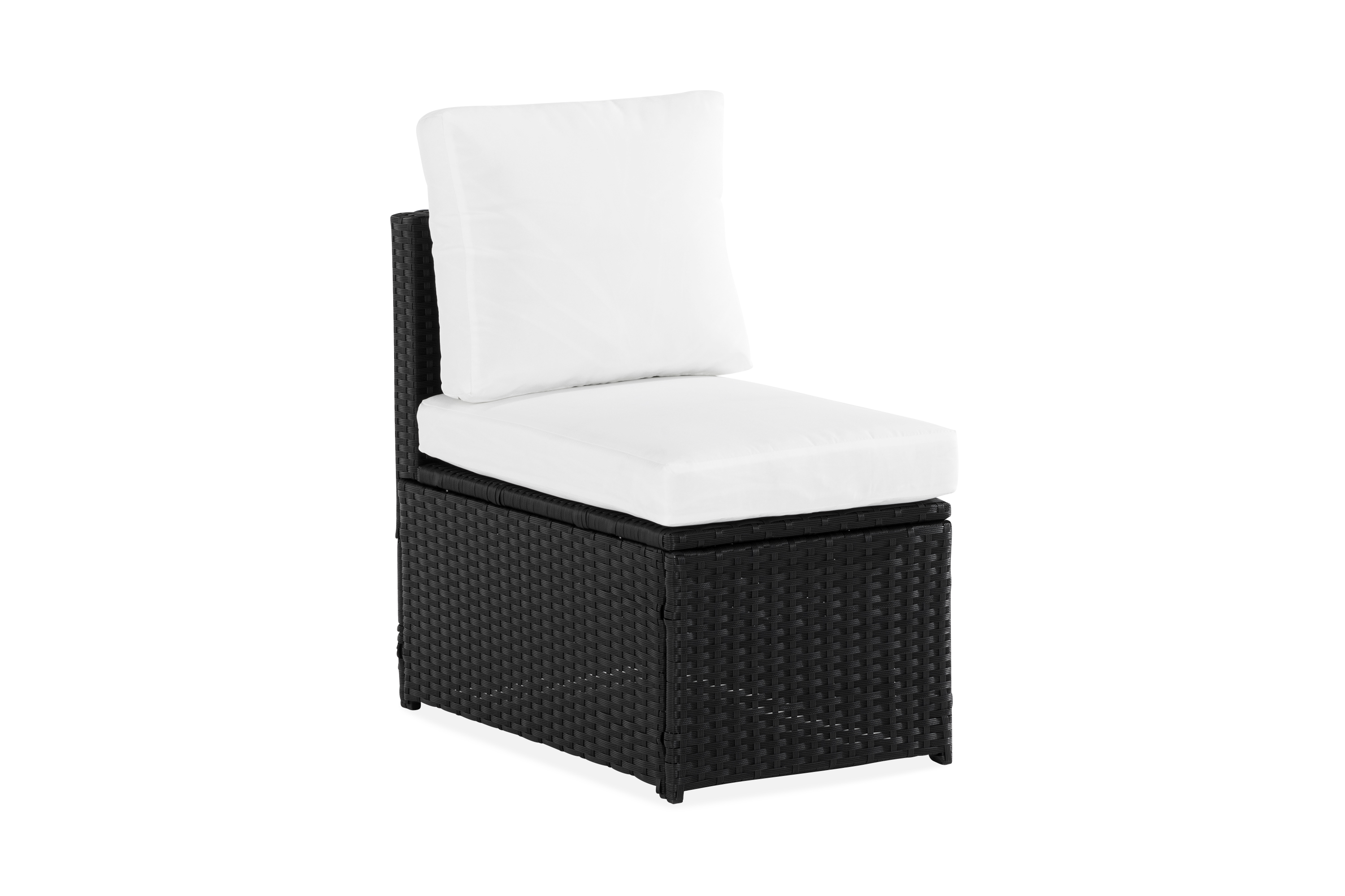 REA/Black Friday Bahamas Light Mittmodul - Svart/Vit Modulsoffa utomhus Vit,Svart Plast Comfort Garden