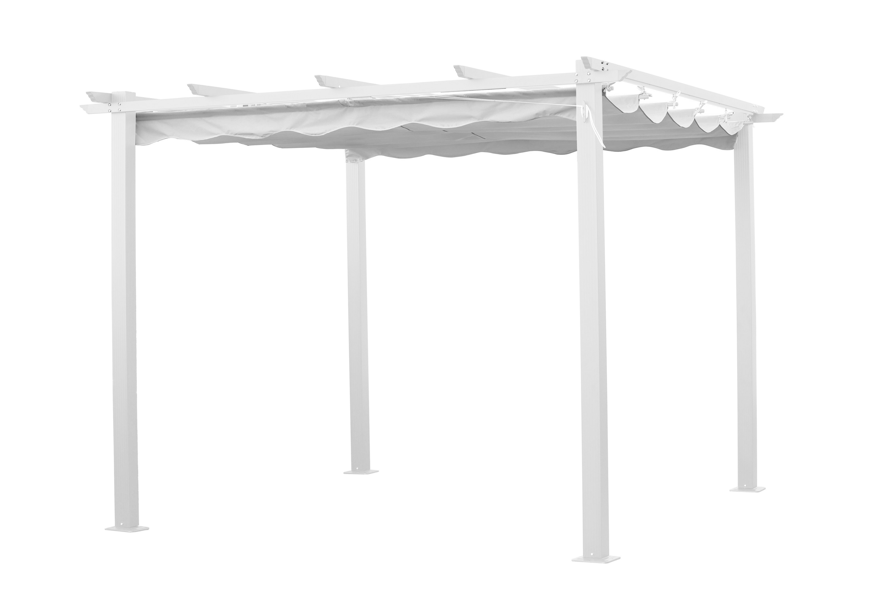 REA/Black Friday Pergola 3x3 m Vit - Metall Jabo