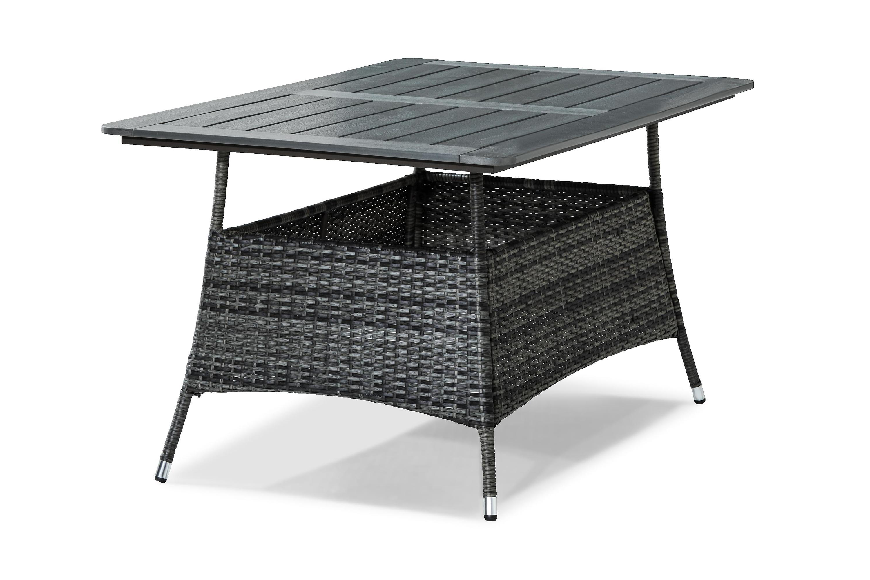 REA/Black Friday Thor Matbord 140x90 cm - Grå utomhus Plast Comfort Garden