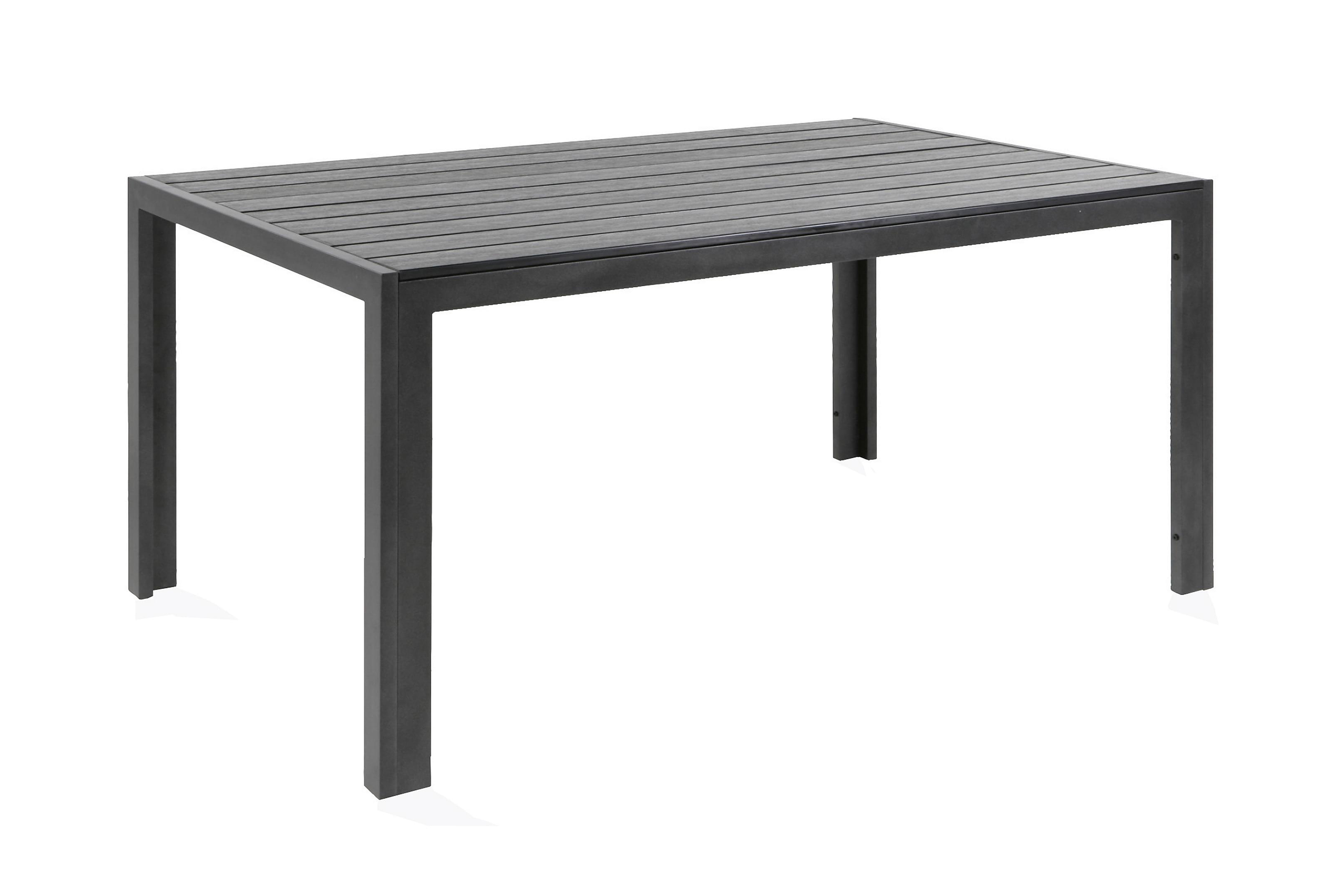 REA/Black Friday Tunis Matbord 205x90 cm - Svart utomhus Plast Comfort Garden