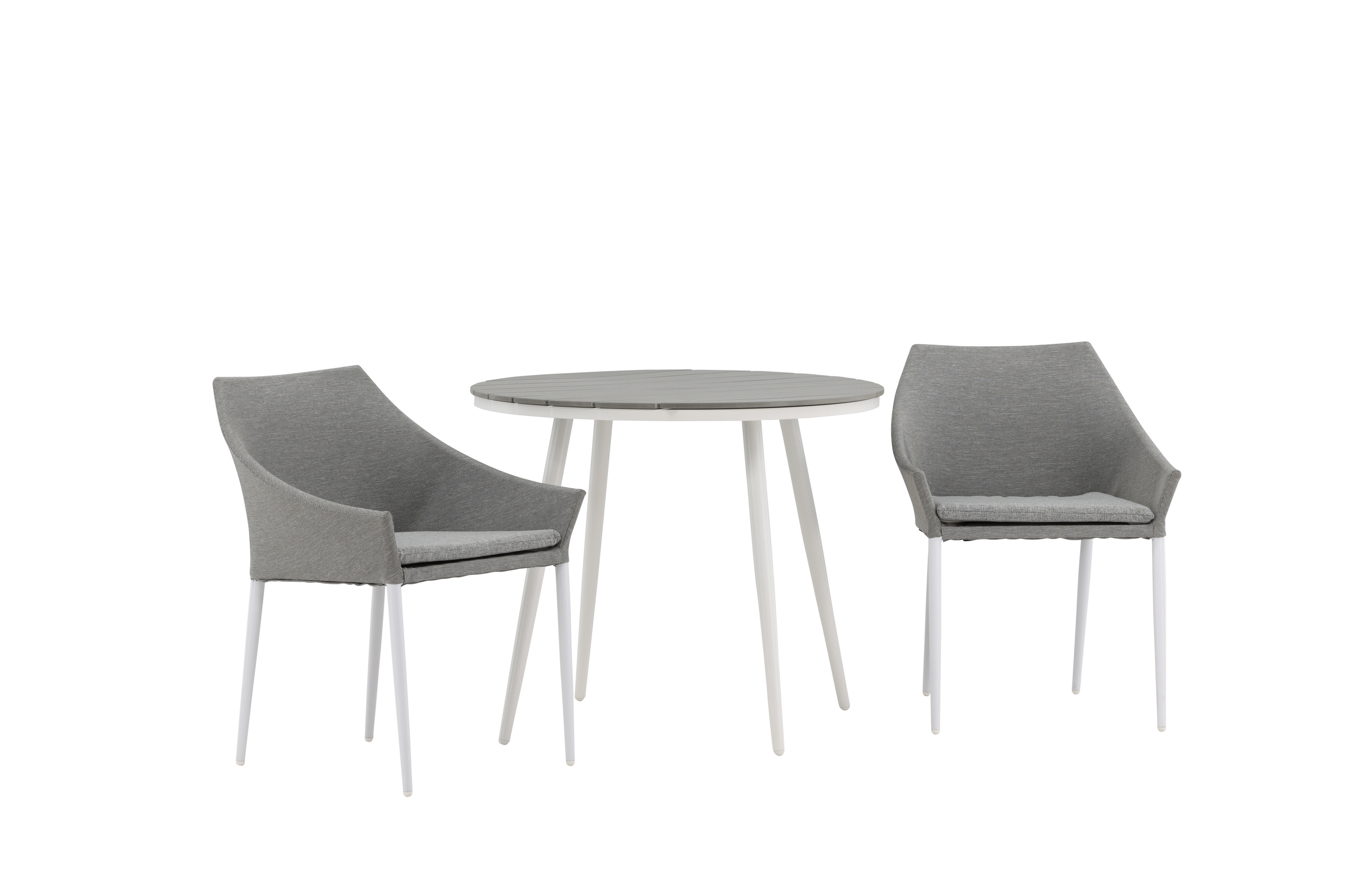 REA/Black Friday Break Cafégrupp Rund 90 cm + 2 Spoga Matstol - Venture Home Cafeset Grå,Vit