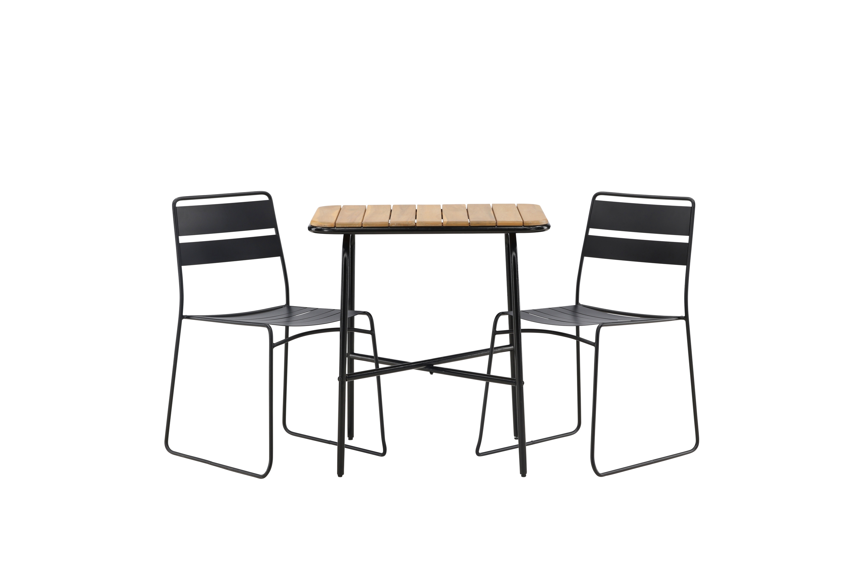 REA/Black Friday Holmbeck Caféset 70 cm + 2 st Lina Matstolar Svart/Brun - Cafeset Brun,Svart